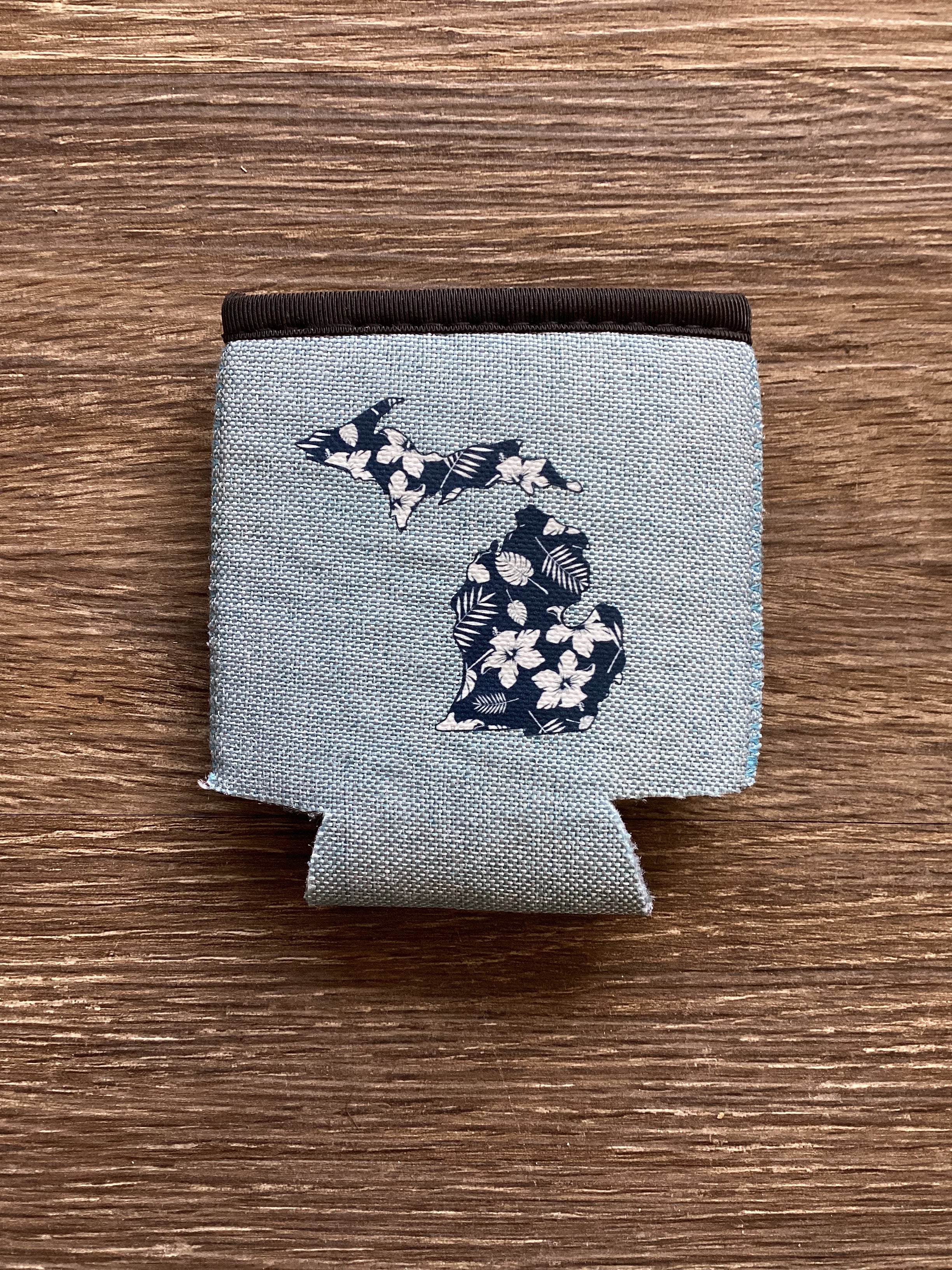 Aloha - Blue - Michigan - Heather Blue Koozie