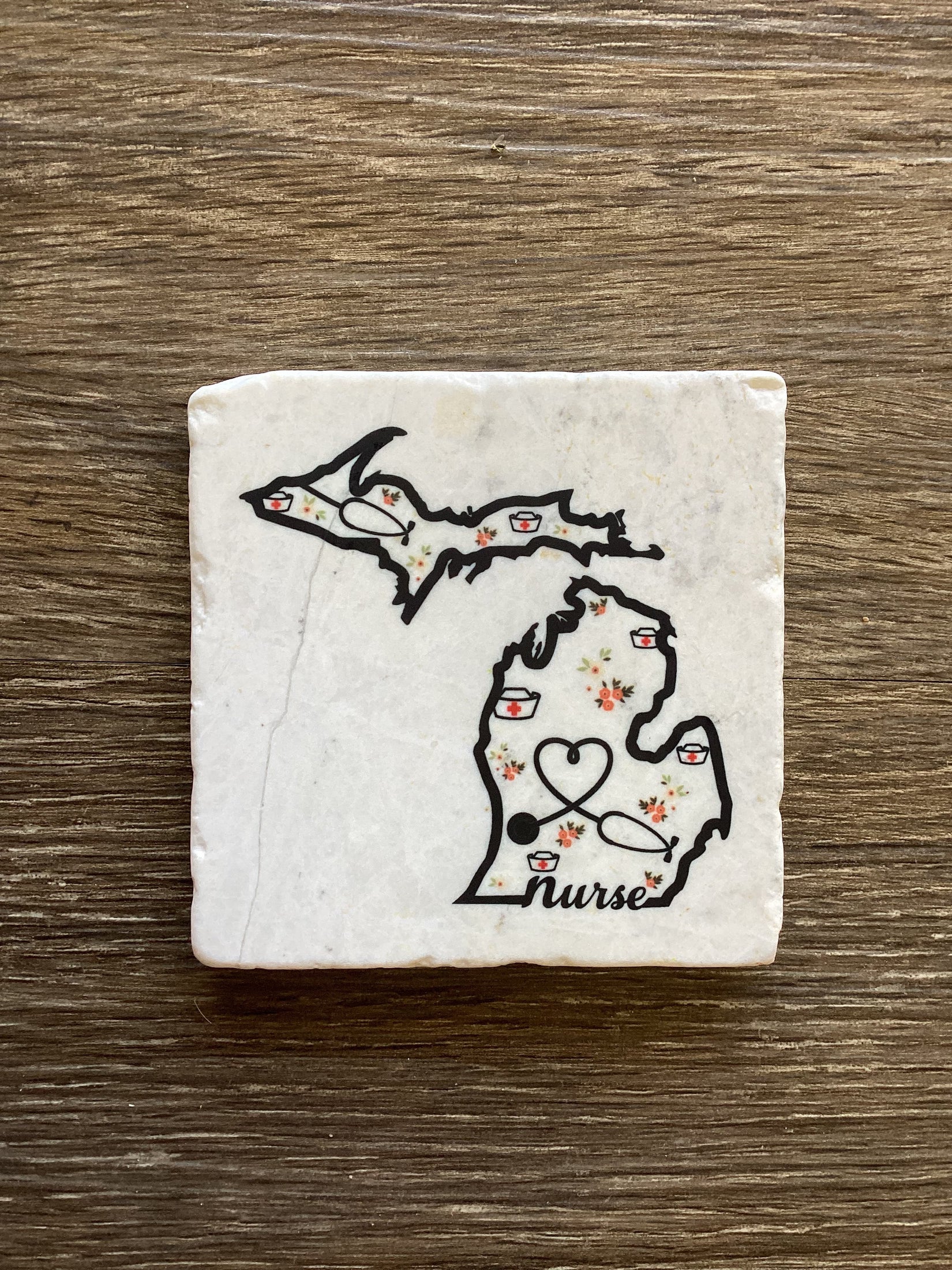 Nurse - Michigan - Ceramic Coaster