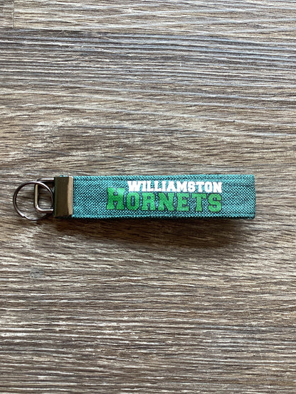 Heather Green Cloth Fob Keychain