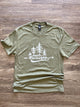 'Michigan' Forest - Word - Military Green Frost - Tee Shirt