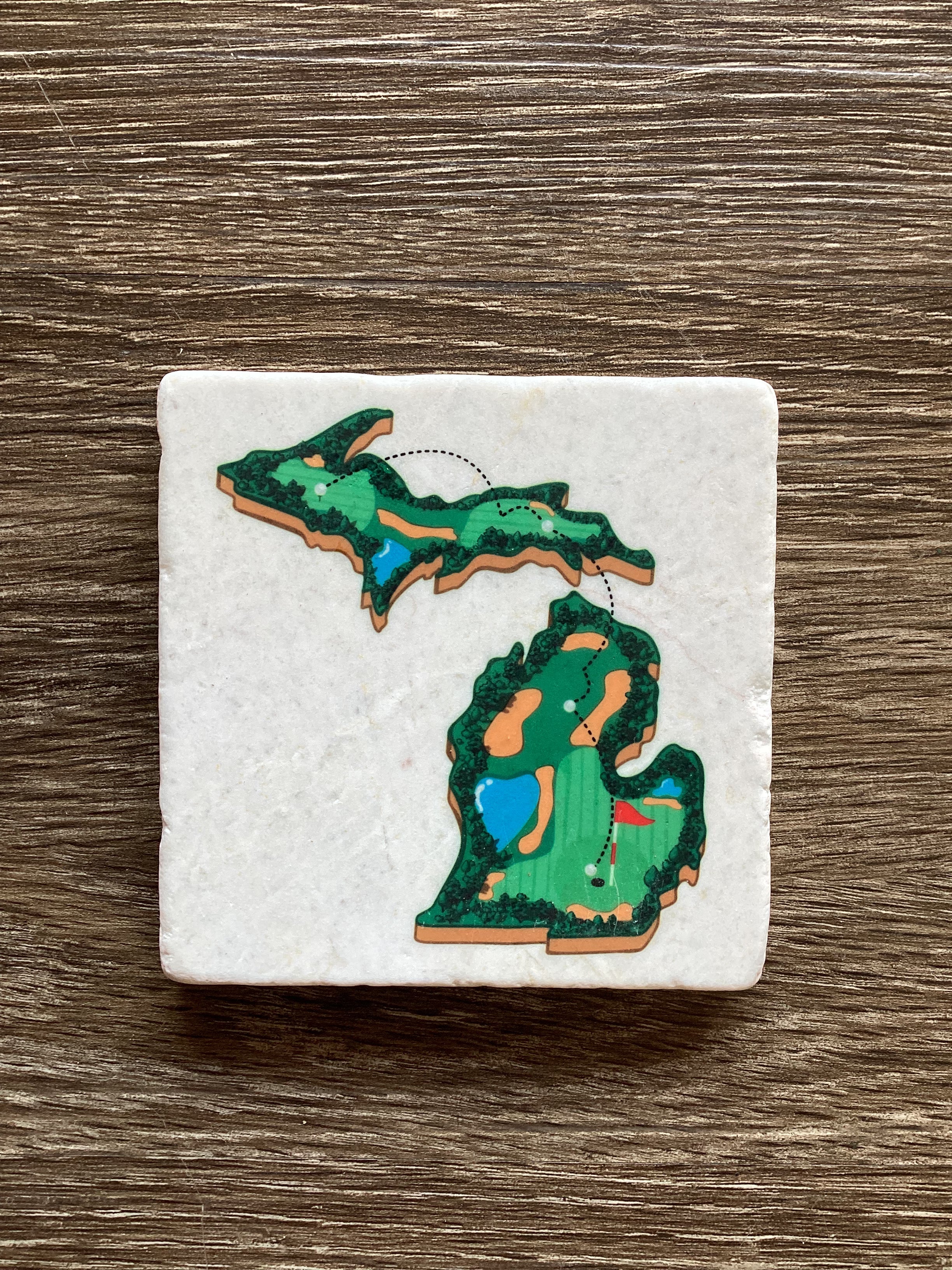 Golf - Michigan - Ceramic Coaster