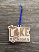'Lake Michigan' - Wood - Engraved Ornament
