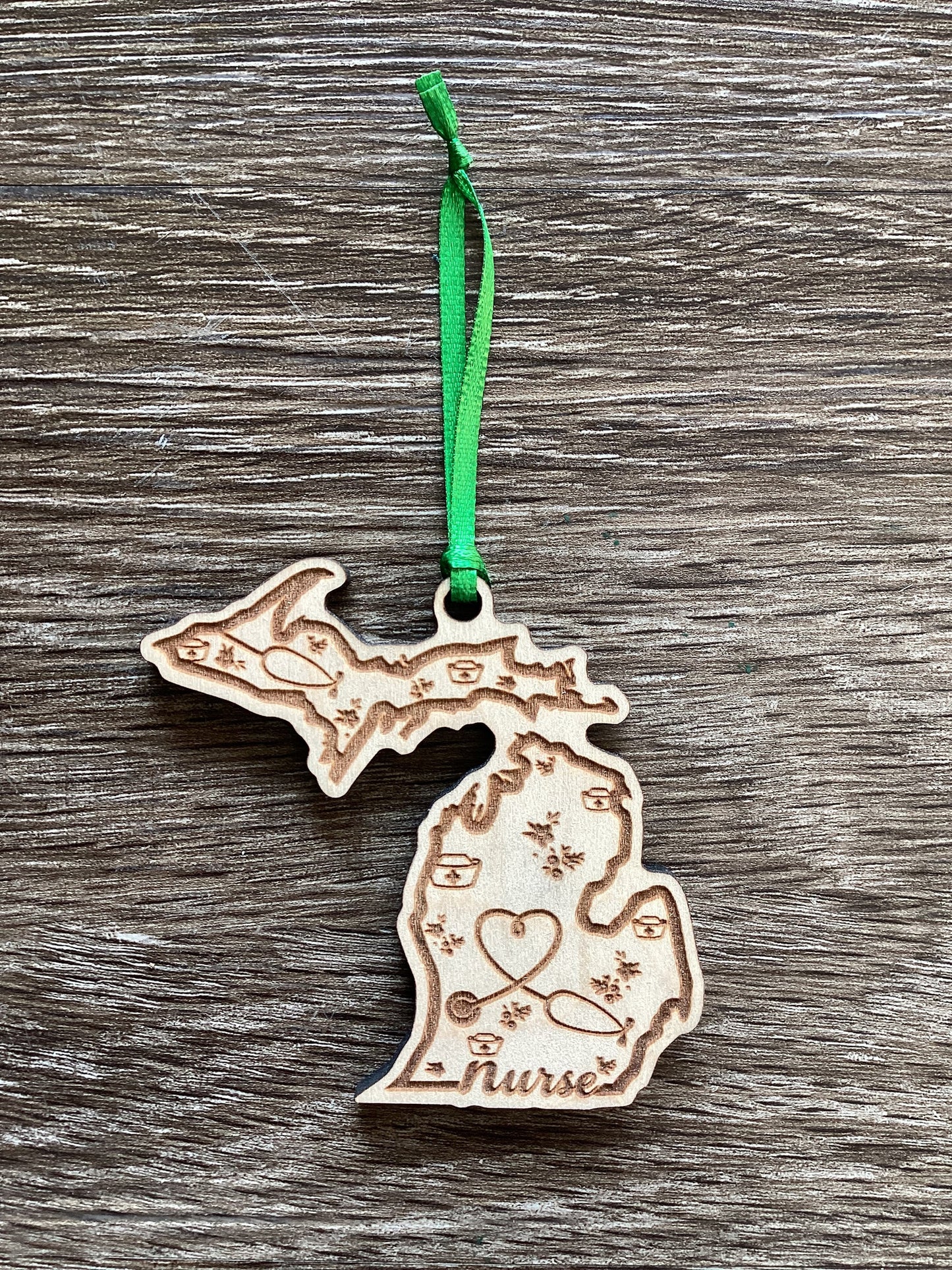 Nurse - Michigan - Engraved Ornament