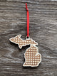 Checkered - Michigan - Engraved Ornament