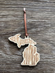 Wooden - Michigan - Engraved Ornament