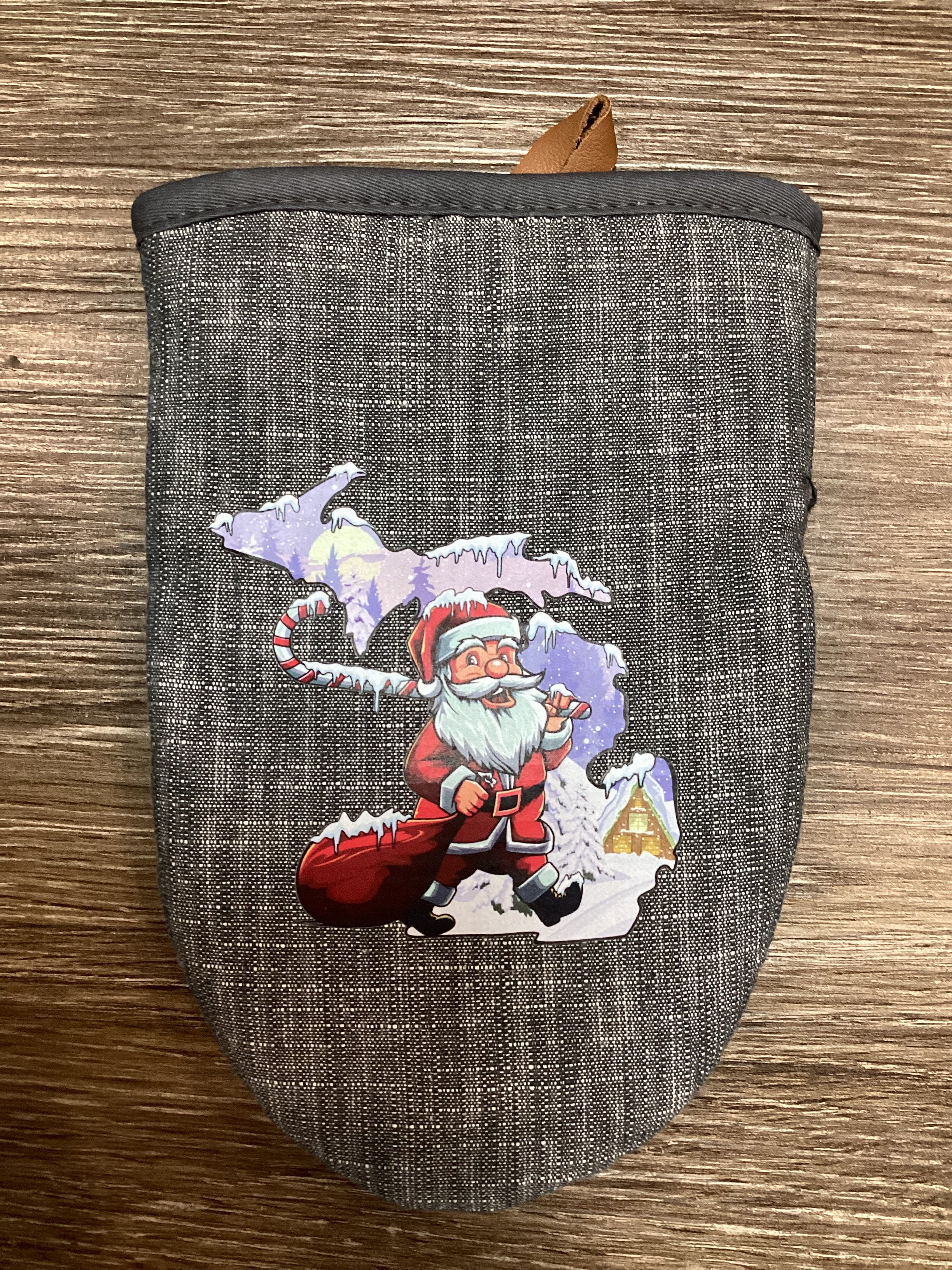 Christmas - Santa - Michigan - Short Oven Mitt