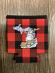 Snowball - Fight - Michigan - Buffalo Plaid Koozie