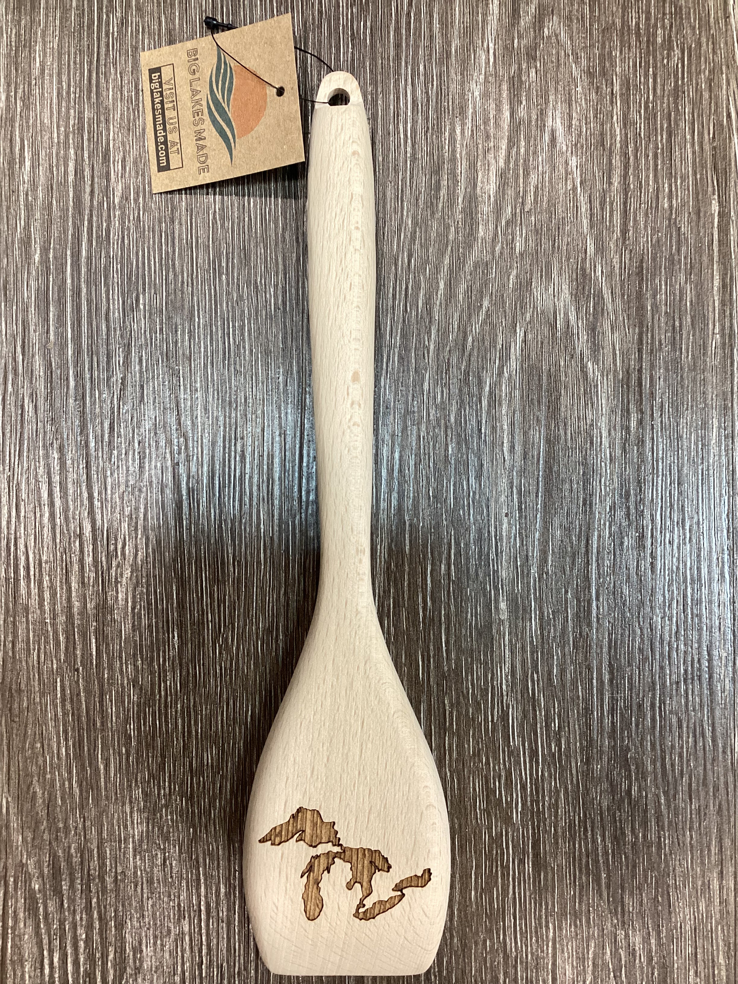 Great Lakes - Wooden Engraved Spatula