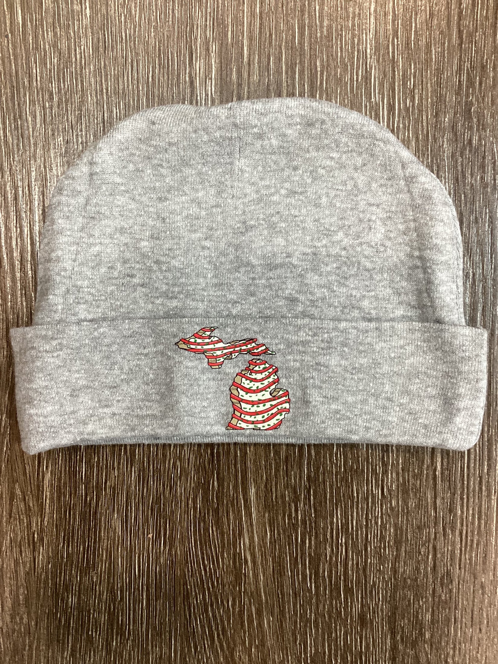 Christmas Cake - Light Gray - Infant Rib Cap