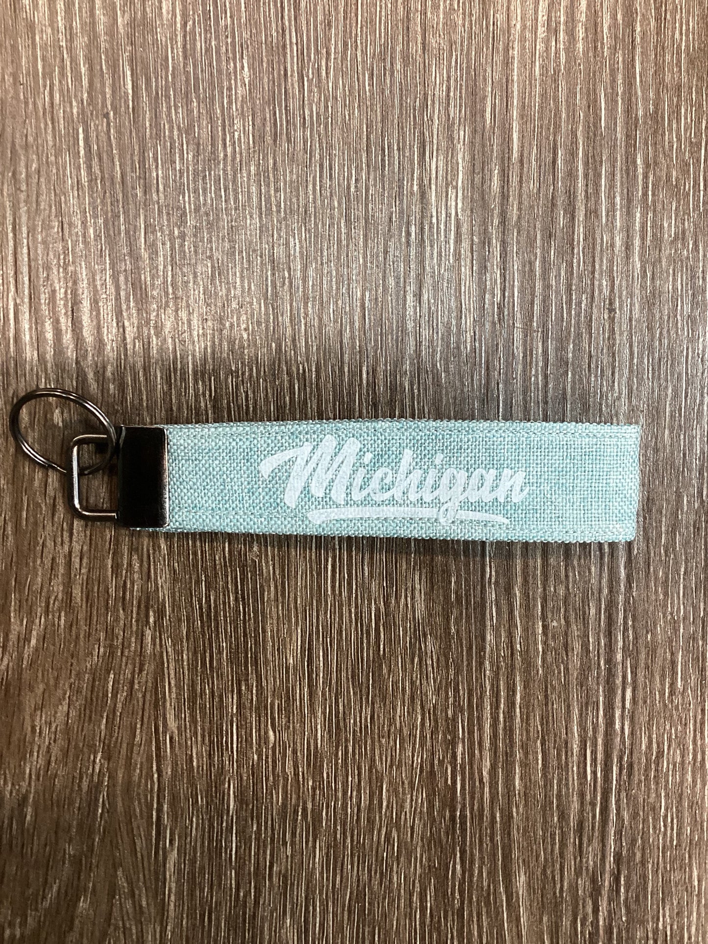 Heather Blue Cloth Fob Keychain