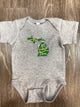Christmas Tree - Snowy - Michigan - Light Gray - Onesie