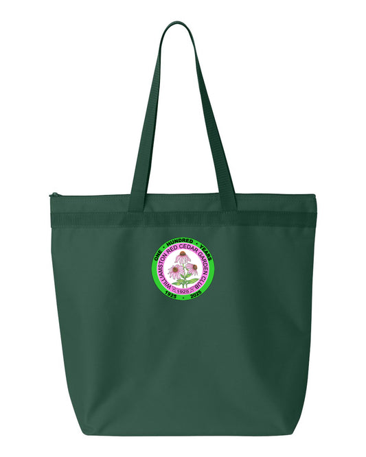 Williamston Garden Club - 100 Year Anniversary Zip Up Tote