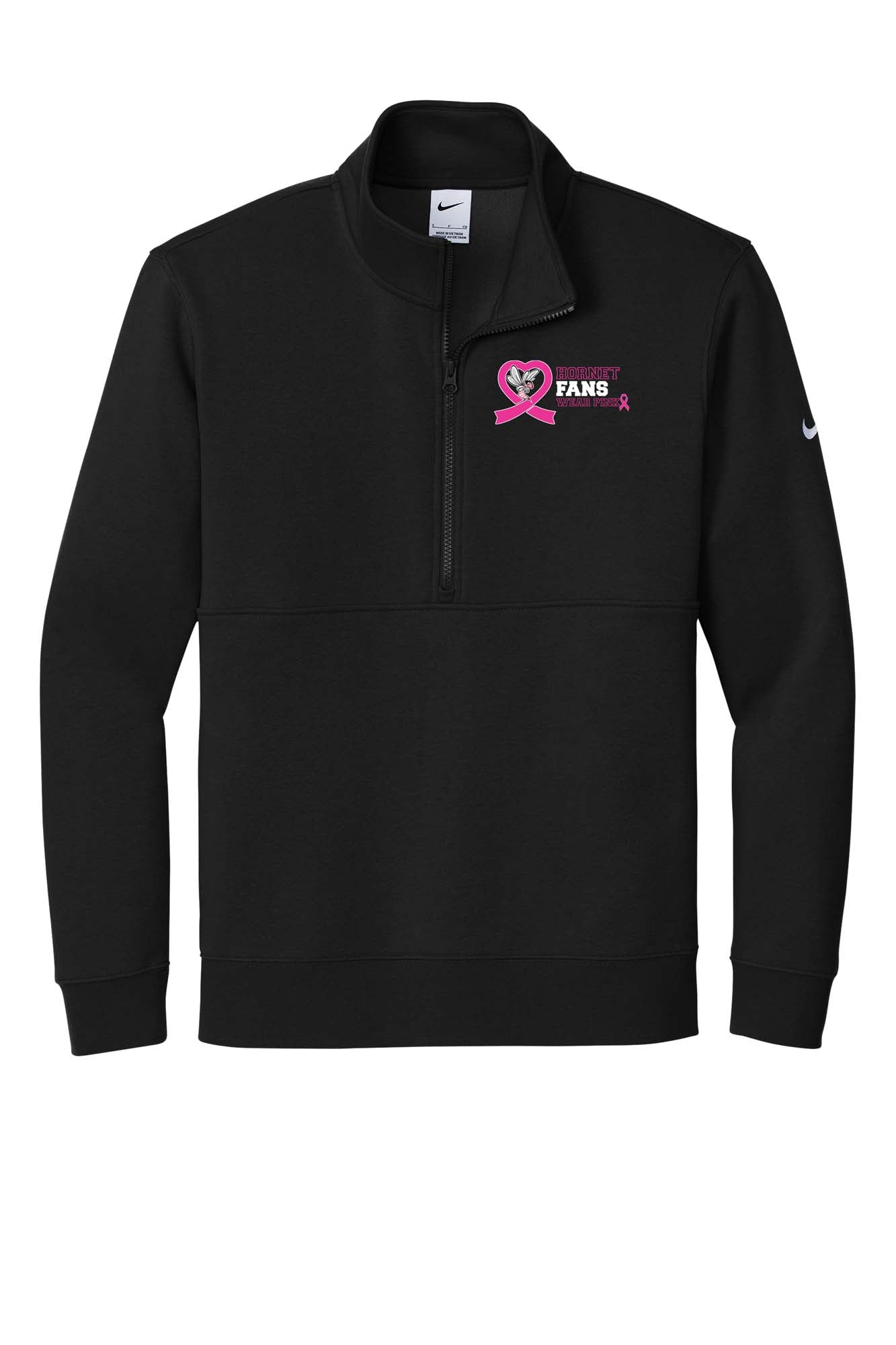 Hornet Fans Wear Pink - 2025 - Nike Club 1/2-Zip