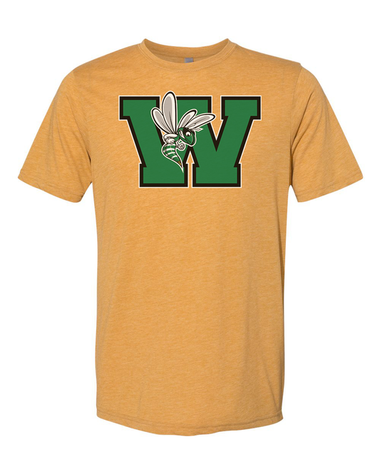 Williamston - Green - W - Hornet Mascot - Next Level - Heat Transferred - Adult Premium T-Shirt