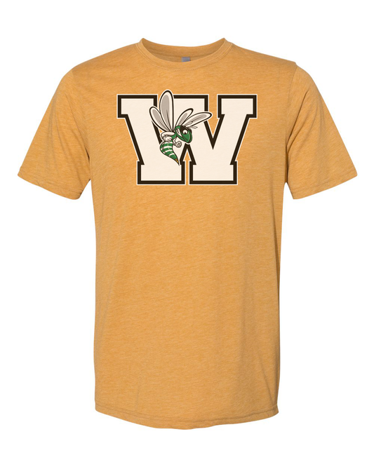 Williamston - White - W - Hornet Mascot - Next Level - Heat Transferred - Adult Premium T-Shirt