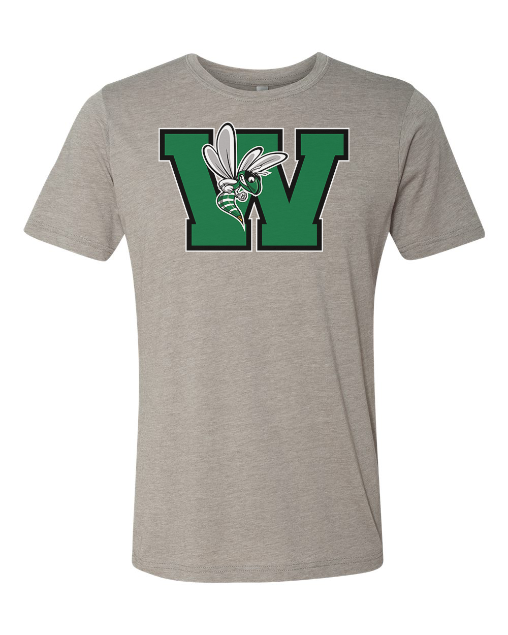 Williamston - Green - W - Hornet Mascot - Next Level - Heat Transferred - Adult Premium T-Shirt