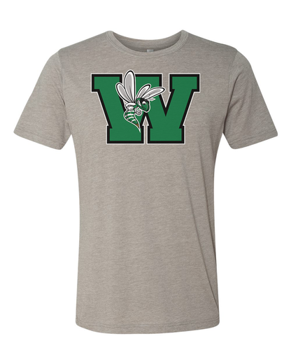Williamston - Green - W - Hornet Mascot - Next Level - Heat Transferred - Adult Premium T-Shirt