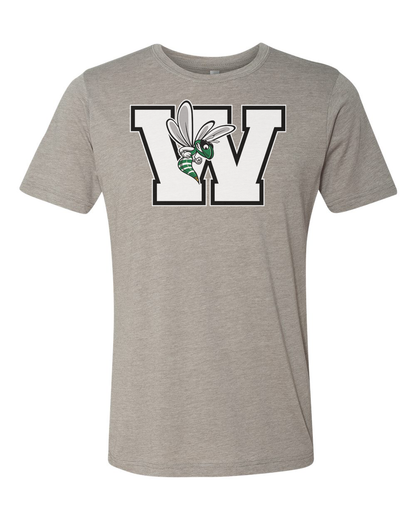 Williamston - White - W - Hornet Mascot - Next Level - Heat Transferred - Adult Premium T-Shirt