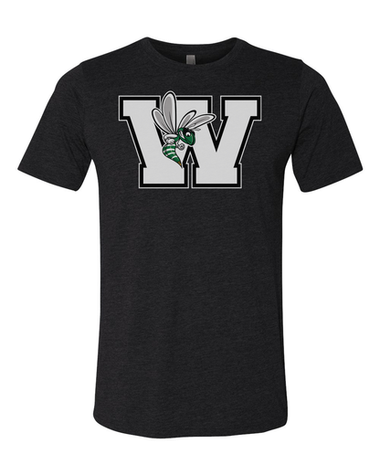 Williamston - White - W - Hornet Mascot - Next Level - Heat Transferred - Adult Premium T-Shirt