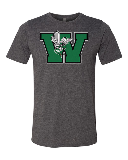 Williamston - Green - W - Hornet Mascot - Next Level - Heat Transferred - Adult Premium T-Shirt