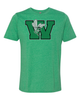 Williamston - Green - W - Hornet Mascot - Next Level - Heat Transferred - Adult Premium T-Shirt
