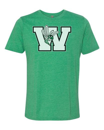 Williamston - White - W - Hornet Mascot - Next Level - Heat Transferred - Adult Premium T-Shirt