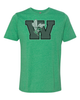 Williamston - Grey - W - Hornet Mascot - Next Level - Heat Transferred - Adult Premium T-Shirt