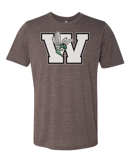 Williamston - White - W - Hornet Mascot - Next Level - Heat Transferred - Adult Premium T-Shirt