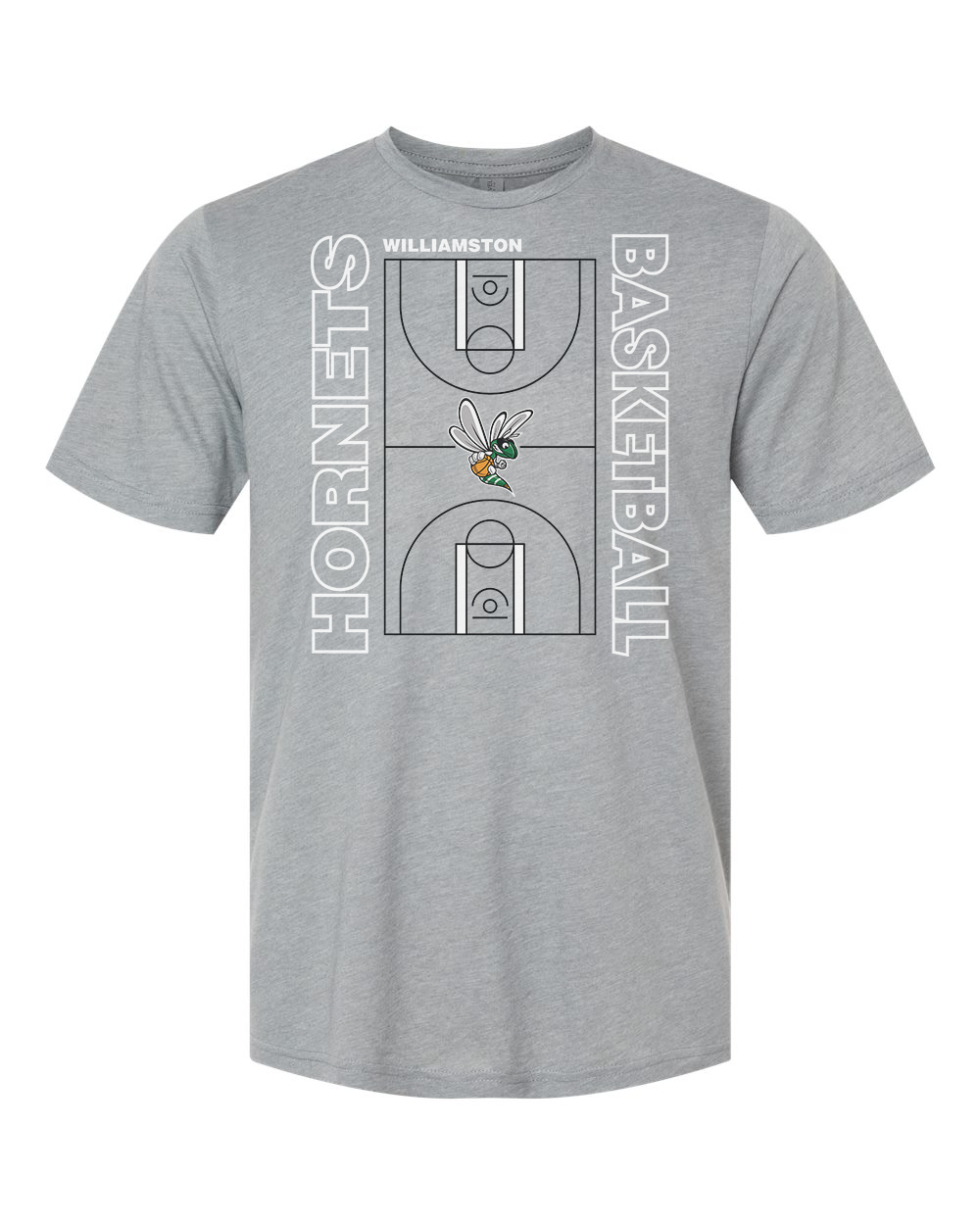 Hornets Williamston Basketball Court - Next Level - Heat Transferred - Adult Premium T-Shirt
