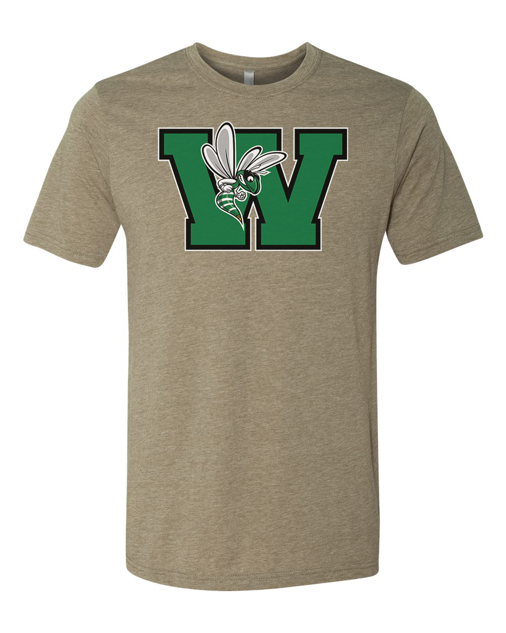 Williamston - Green - W - Hornet Mascot - Next Level - Heat Transferred - Adult Premium T-Shirt