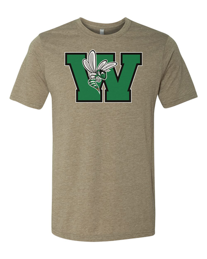 Williamston - Green - W - Hornet Mascot - Next Level - Heat Transferred - Adult Premium T-Shirt