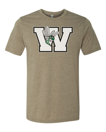 Williamston - White - W - Hornet Mascot - Next Level - Heat Transferred - Adult Premium T-Shirt