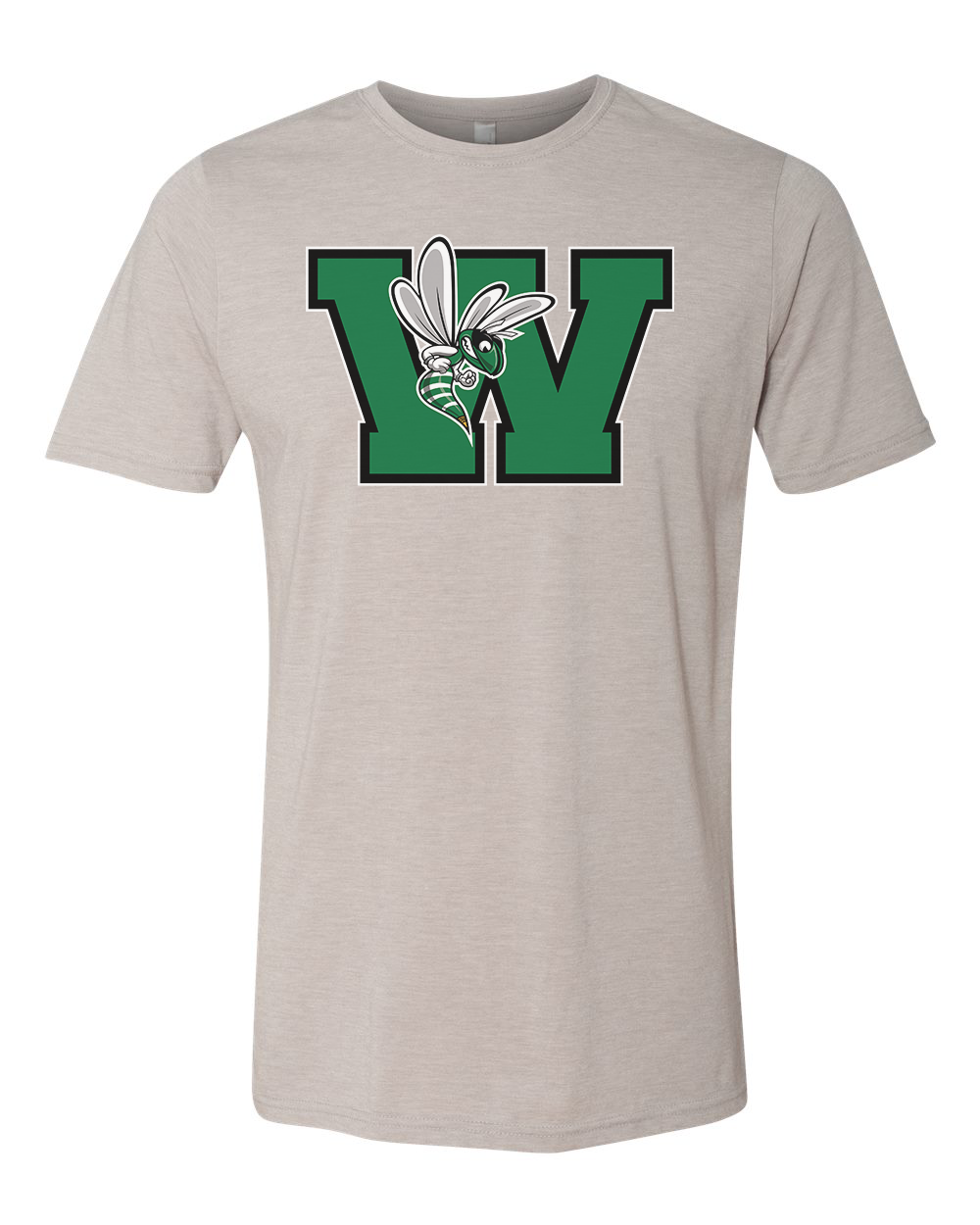 Williamston - Green - W - Hornet Mascot - Next Level - Heat Transferred - Adult Premium T-Shirt