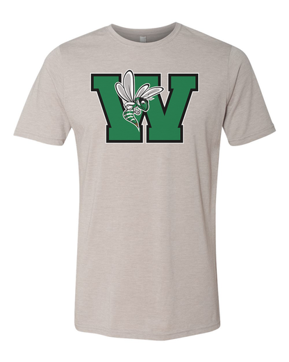 Williamston - Green - W - Hornet Mascot - Next Level - Heat Transferred - Adult Premium T-Shirt