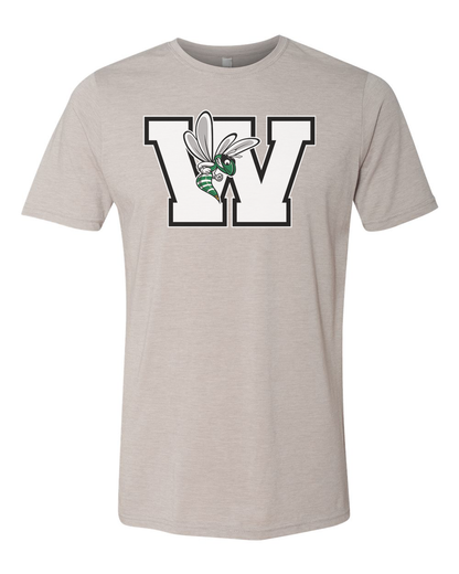 Williamston - White - W - Hornet Mascot - Next Level - Heat Transferred - Adult Premium T-Shirt