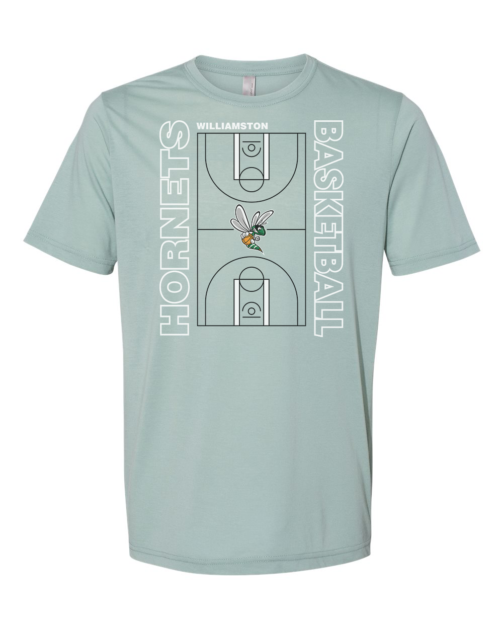 Hornets Williamston Basketball Court - Next Level - Heat Transferred - Adult Premium T-Shirt