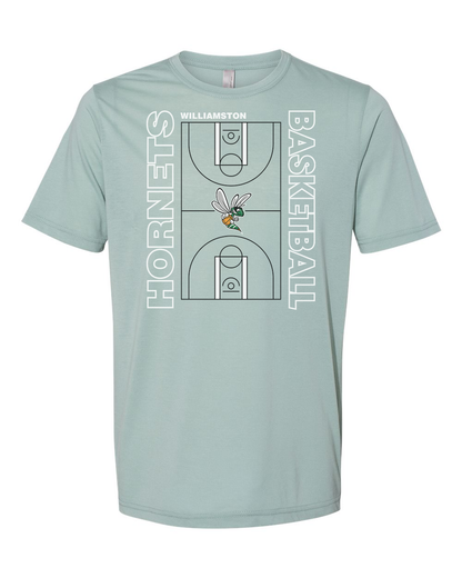 Hornets Williamston Basketball Court - Next Level - Heat Transferred - Adult Premium T-Shirt