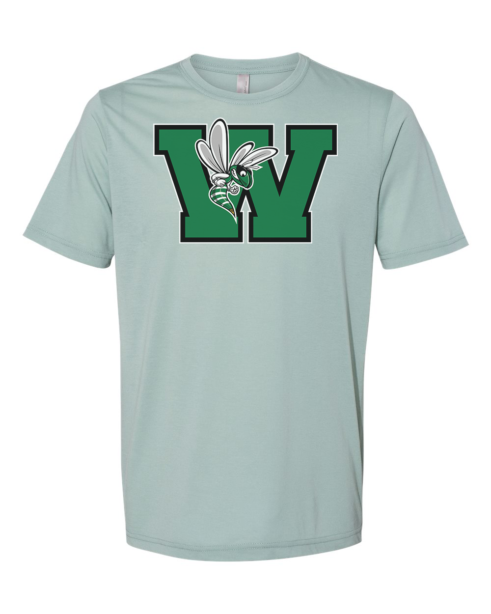 Williamston - Green - W - Hornet Mascot - Next Level - Heat Transferred - Adult Premium T-Shirt