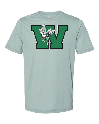 Williamston - Green - W - Hornet Mascot - Next Level - Heat Transferred - Adult Premium T-Shirt