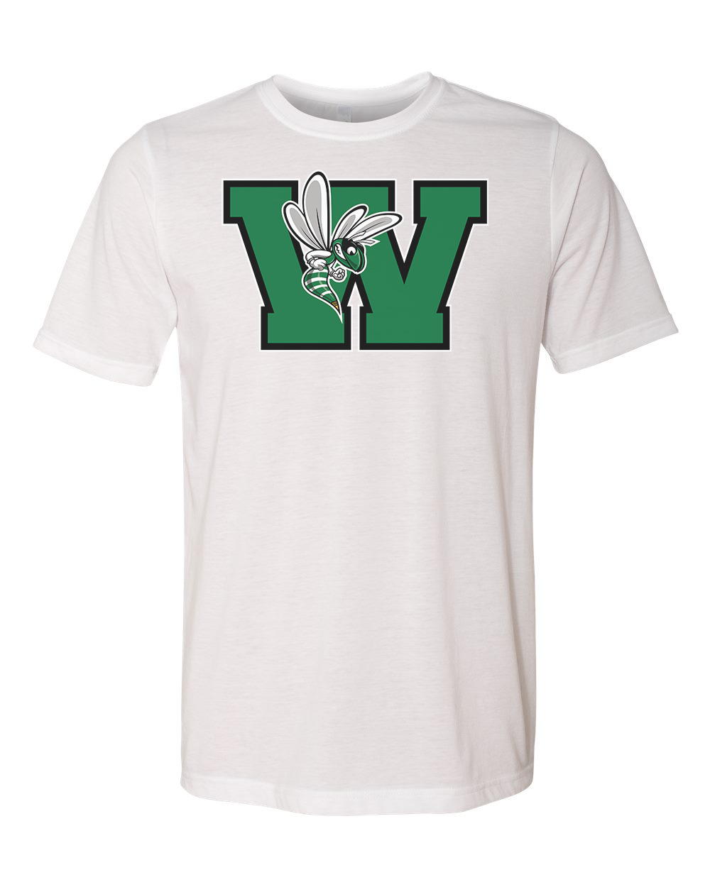 Williamston - Green - W - Hornet Mascot - Next Level - Heat Transferred - Adult Premium T-Shirt
