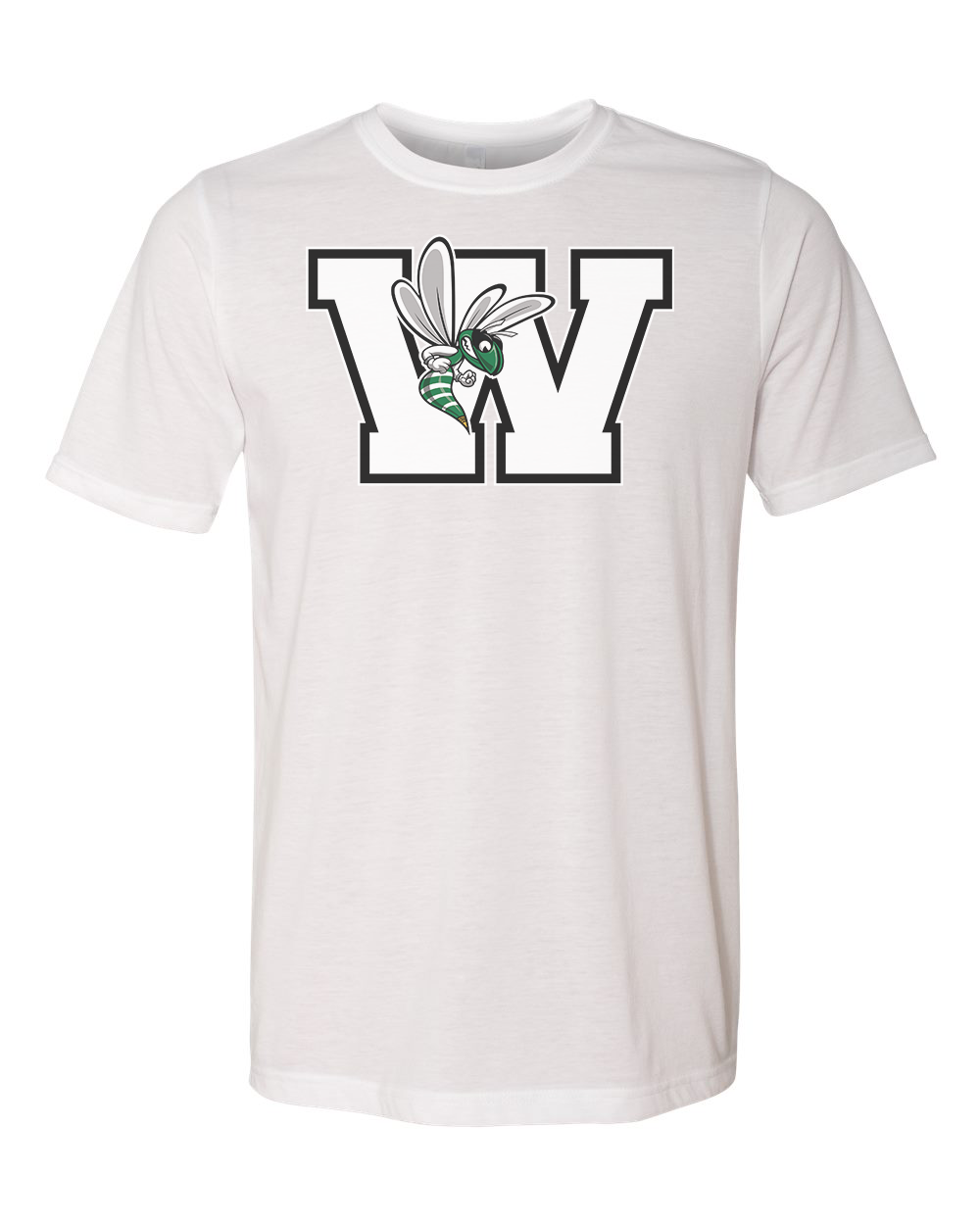 Williamston - White - W - Hornet Mascot - Next Level - Heat Transferred - Adult Premium T-Shirt