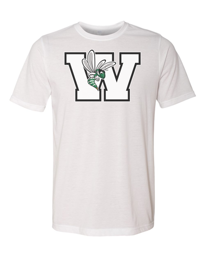 Williamston - White - W - Hornet Mascot - Next Level - Heat Transferred - Adult Premium T-Shirt