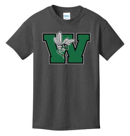 Williamston - Green - W - Hornet Mascot - Port and Co - Heat Transferred - Adult T-Shirt
