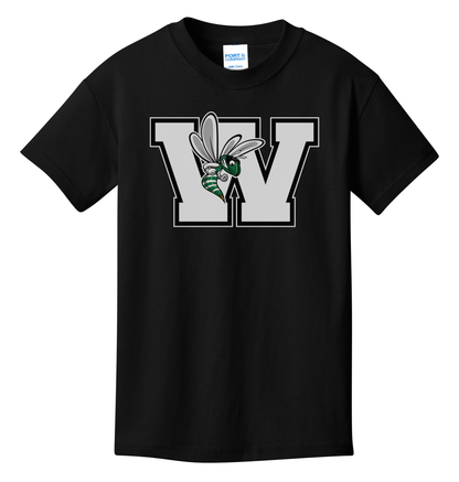 Williamston - White - W - Hornet Mascot - Port and Co - Heat Transferred - Adult T-Shirt