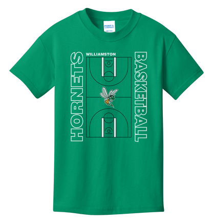 Hornets Williamston Basketball Court - Port and Co - Heat Transferred - Youth T-Shirt