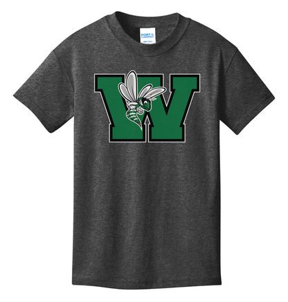 Williamston - Green - W - Hornet Mascot - Port and Co - Heat Transferred - Youth T-Shirt