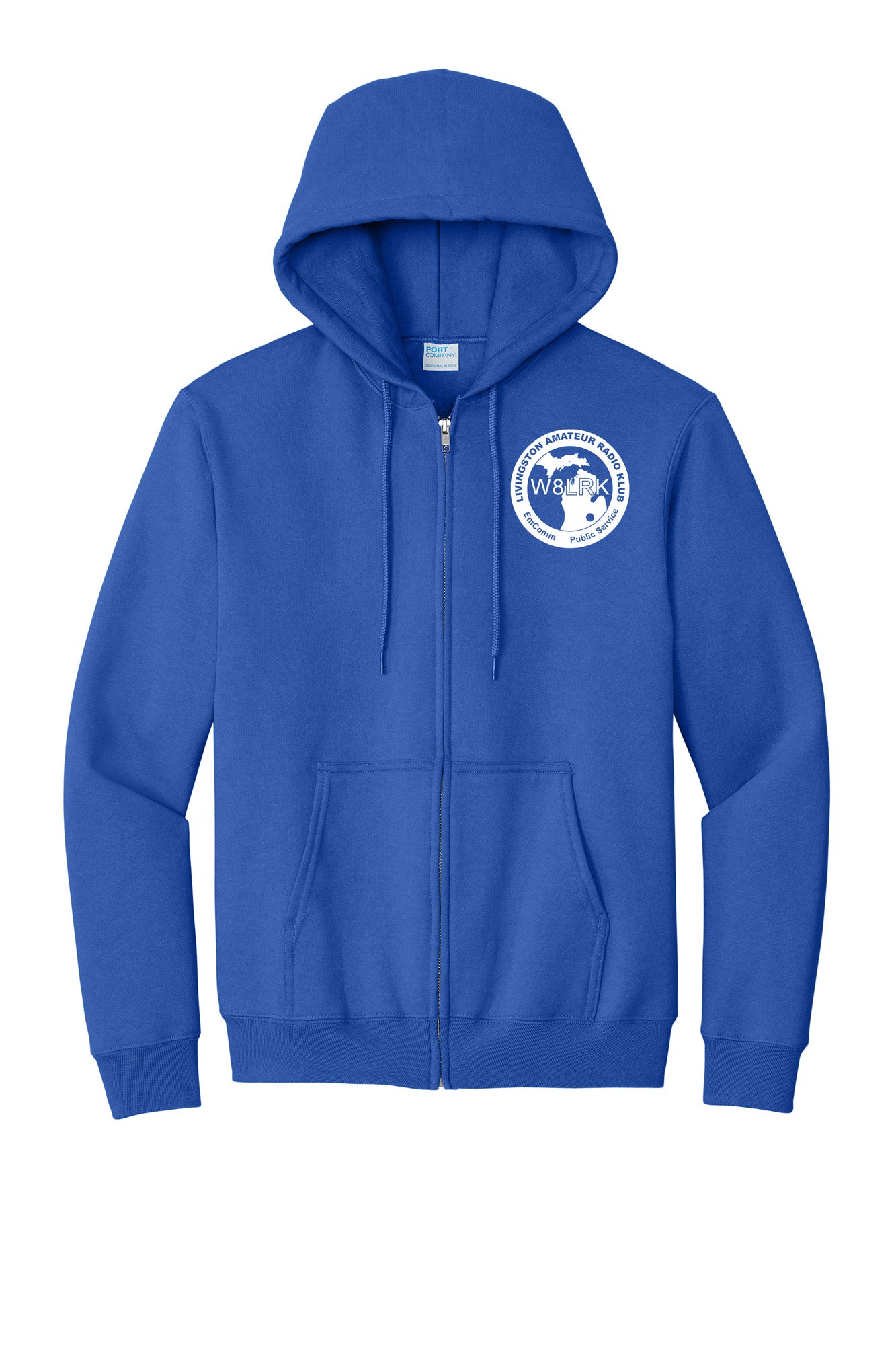 W8LRK - Royal Blue Zip Up Hoodie