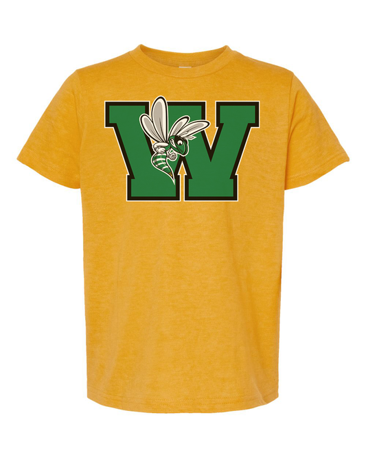 Williamston - Green - W - Hornet Mascot - Tultex - Heat Transferred - Adult T-Shirt