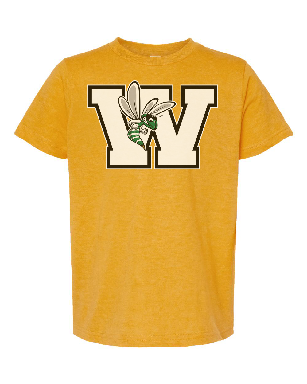 Williamston - White - W - Hornet Mascot - Tultex - Heat Transferred - Adult T-Shirt