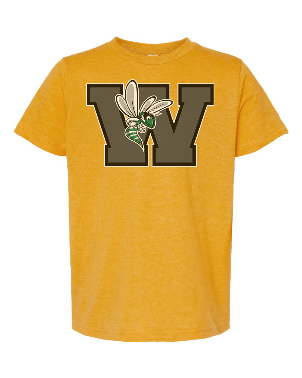 Williamston - Grey - W - Hornet Mascot - Tultex - Heat Transferred - Adult T-Shirt